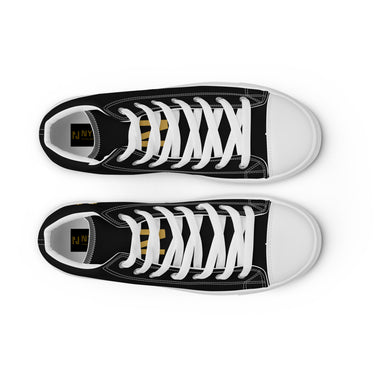 High-Top Sneaker HP von vorne, Nahansicht Zunge mit goldenem N-Monogramm