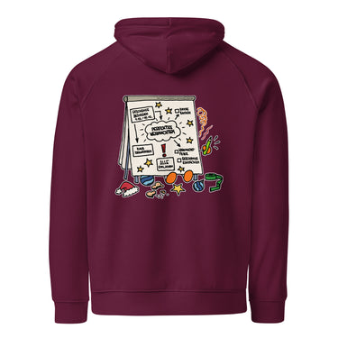 Jammerlappen „Perfektes Weihnachten“ Weihnachts-Hoodie – Burgundy – Rückansicht