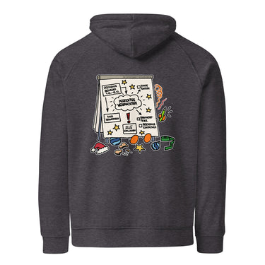 Jammerlappen „Perfektes Weihnachten“ Weihnachts-Hoodie – Charcoal Melange – Rückansicht