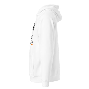 Jammerlappen „Ich bin KEIN Mangelzwerg“ Hoodie – Weiß – Seitenansicht links