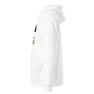 Jammerlappen „Ich bin KEIN Faulsack“ Hoodie – Weiß – Seitenansicht links