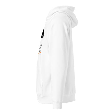 Jammerlappen „Ich bin KEINE Drama-Queen“ Hoodie – Weiß – Seitenansicht links