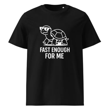Fast Enough for Me Schildkröte T-Shirt – Schwarz – Frontansicht