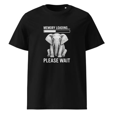 Memory Loading... Elefant T-Shirt – Schwarz – Frontansicht