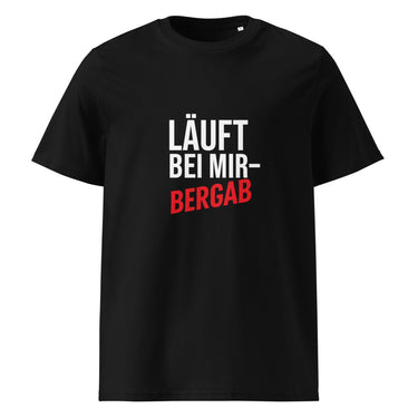 Läuft bei mir bergab Sarkasmus T-Shirt – Schwarz – Frontansicht