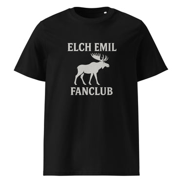 Elch Emil Fanclub Shirt Schwarz T-Shirt – Schwarz – Frontansicht