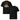 Jammerlappen „Nie zu viele Weihnachtskekse“ Weihnachts-T-Shirt – Schwarz – Rücken- und Vorderansicht