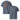 Jammerlappen „Zimt ist eine Lebenseinstellung“ Weihnachts-Shirt – Dark Heather Blue – Vorder- und Rückansicht