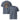 Jammerlappen „Heuer schenken wir uns nichts“ Weihnachts-Shirt – Dark Heather Blue – Vorder- und Rückansicht
