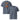 Jammerlappen „Der frühe Vogel kann mich im Dezember mal!“ Weihnachts-Shirt – Dark Heather Blue – Vorder- und Rückansicht