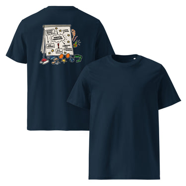 Jammerlappen „Perfektes Weihnachten“ Weihnachts-Shirt – French Navy – Vorder- und Rückansicht