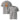 Jammerlappen „Schokolade im Adventkalender“ Weihnachts-Shirt – Heather Grau – Vorder- und Rückansicht