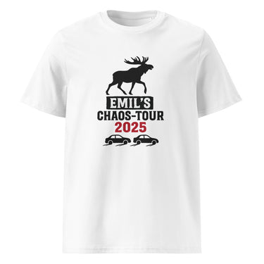 Emil’s Chaos-Tour 2025 Elch Shirt T-Shirt – Weiß – Frontansicht