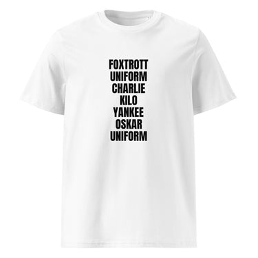 F.U.C.K. im NATO-Style Explicit T-Shirt – Weiß – Frontansicht