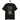 schwarzes T-Shirt mit Spruch über die Länge des Johannes und die Größe eines Autos, gelbes Auto-Icon, Text in weiß, rot und gelb