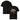 Schwarzes T-Shirt mit Spruch Mein Gesicht sagt alles in Creme und Orange