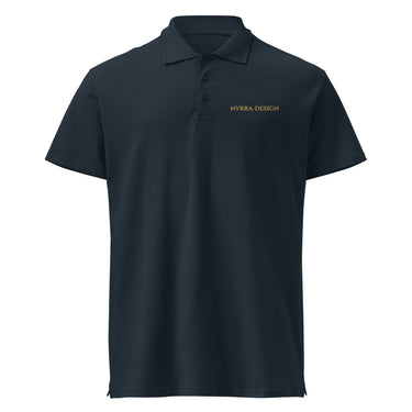 NYRRA-DESIGN Premium-Piqué-Poloshirt Navy Ton-in-Ton-Logo – Navy – Frontansicht